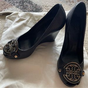 Tory Burch Amanda Peep Toe Wedges